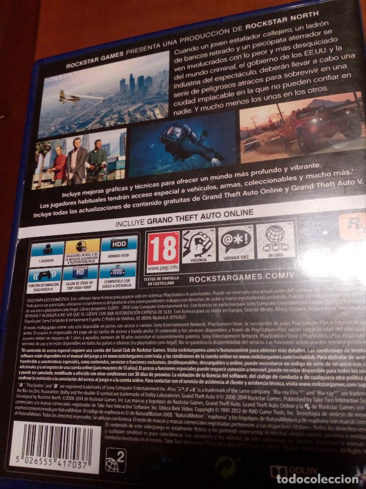 Videojuegos y consolas PS4 de segunda mano: Juego,PS4 .Grand theft auto,FIVE. - Foto 3