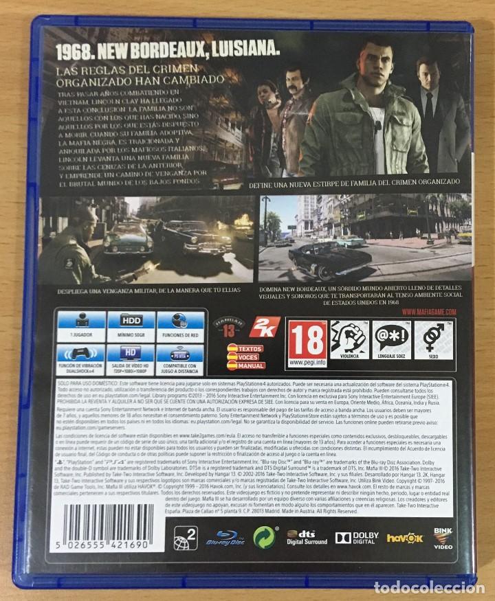 Videojuegos y consolas PS4 de segunda mano: JUEGO PARA PS4 - MAFIA 3 (2016) - Foto 3
