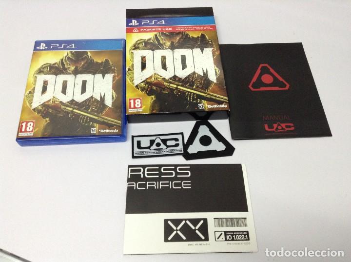 Videojuegos y consolas PS4 de segunda mano: DOOM PAQUETE UAC Ps4 - Foto 4