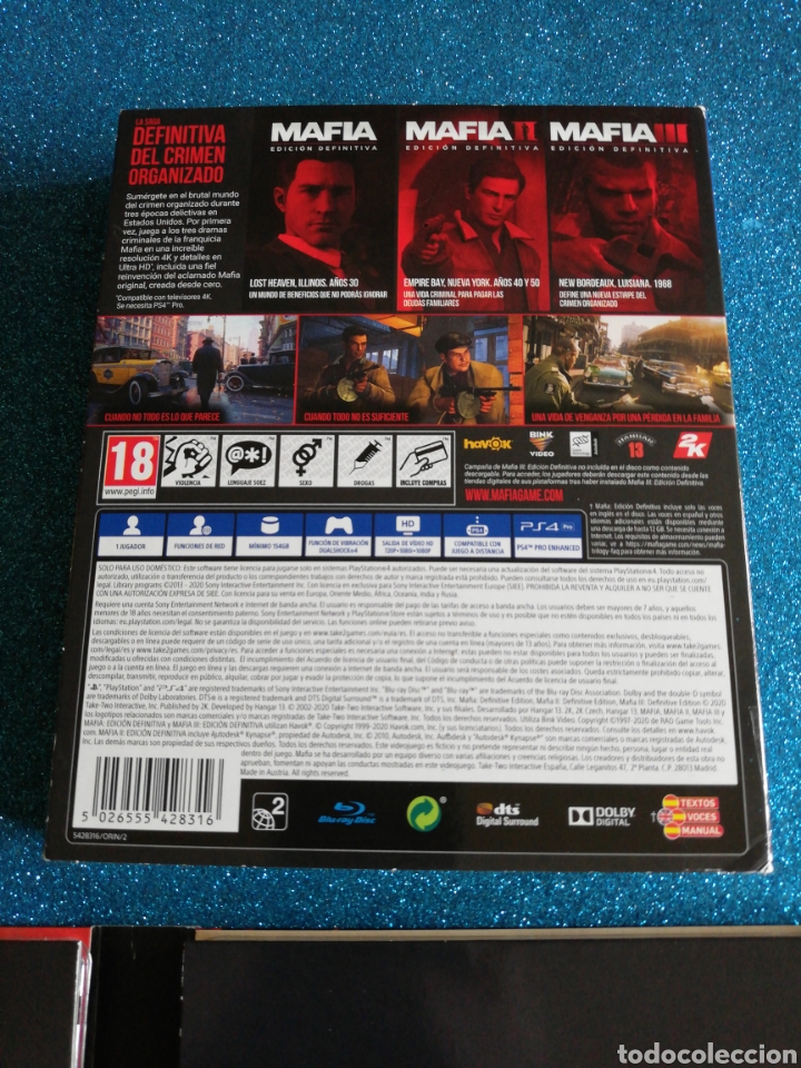 Videojuegos y consolas PS4 de segunda mano: Juego PS4 Mafia Trilogy - Foto 6
