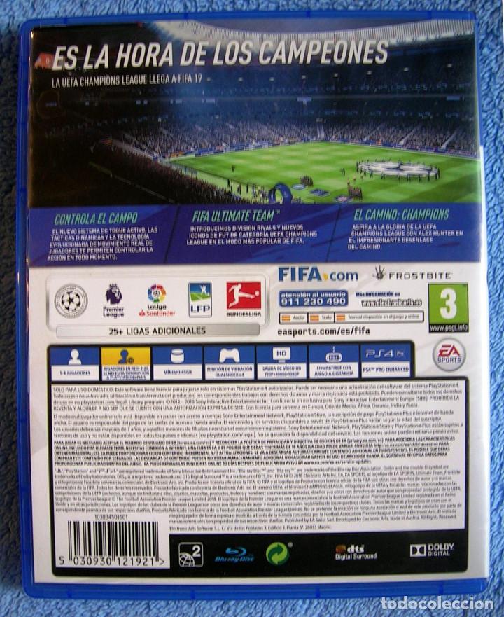 Videojuegos y consolas PS4 de segunda mano: FIFA 19 - PS4 - PLAYSTATION - - EN CASTELLANO. - Foto 2