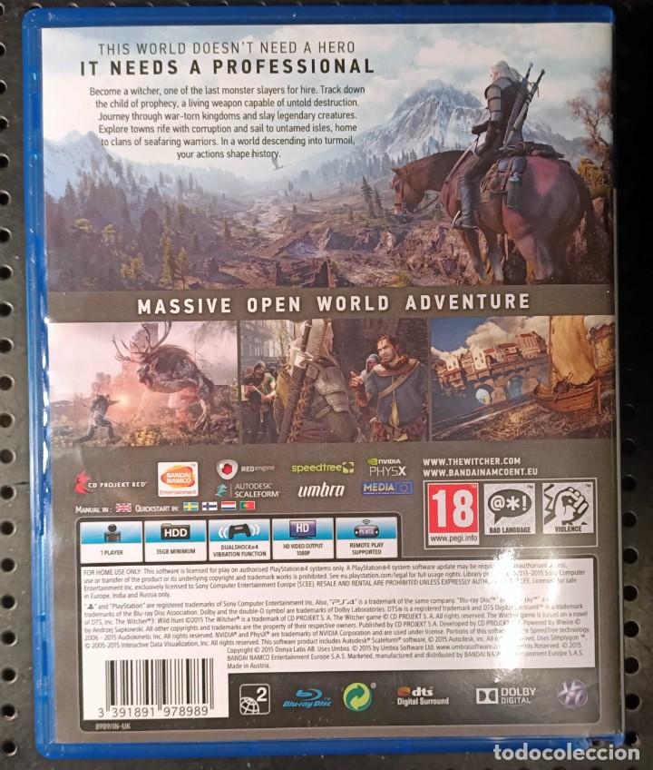 Videojuegos y consolas PS4 de segunda mano: Videojuego: The Witcher 3: Wild Hunt, PS4 - Multilenguaje - Foto 3