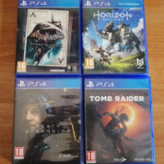 Videojuegos y Consolas PS4: LOTE PS4 BATMAN, HORIZON, DEATH STRANDING Y TOMB RAIDER. Lote 362314175