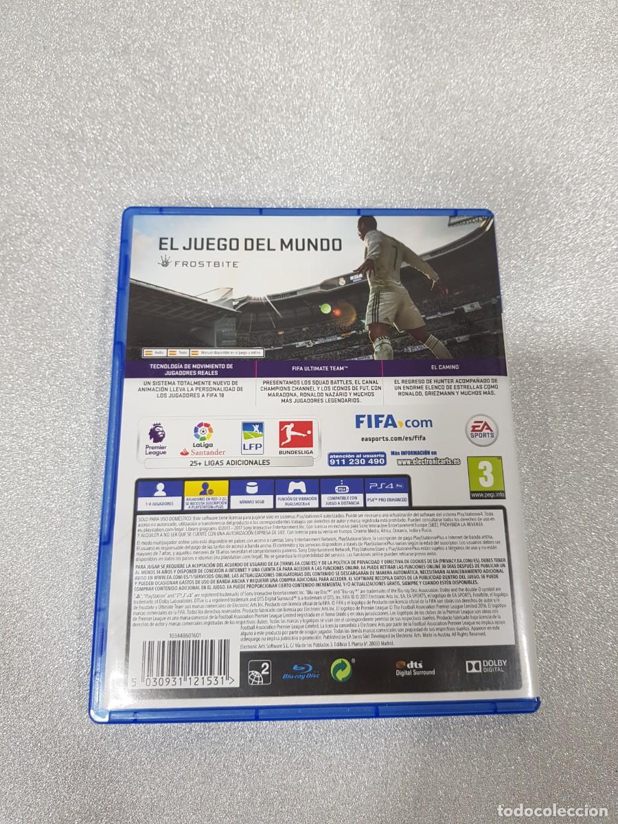 Videojuegos y consolas PS4 de segunda mano: FIFA 18 PLAY STATION 4 PS4 - Foto 3
