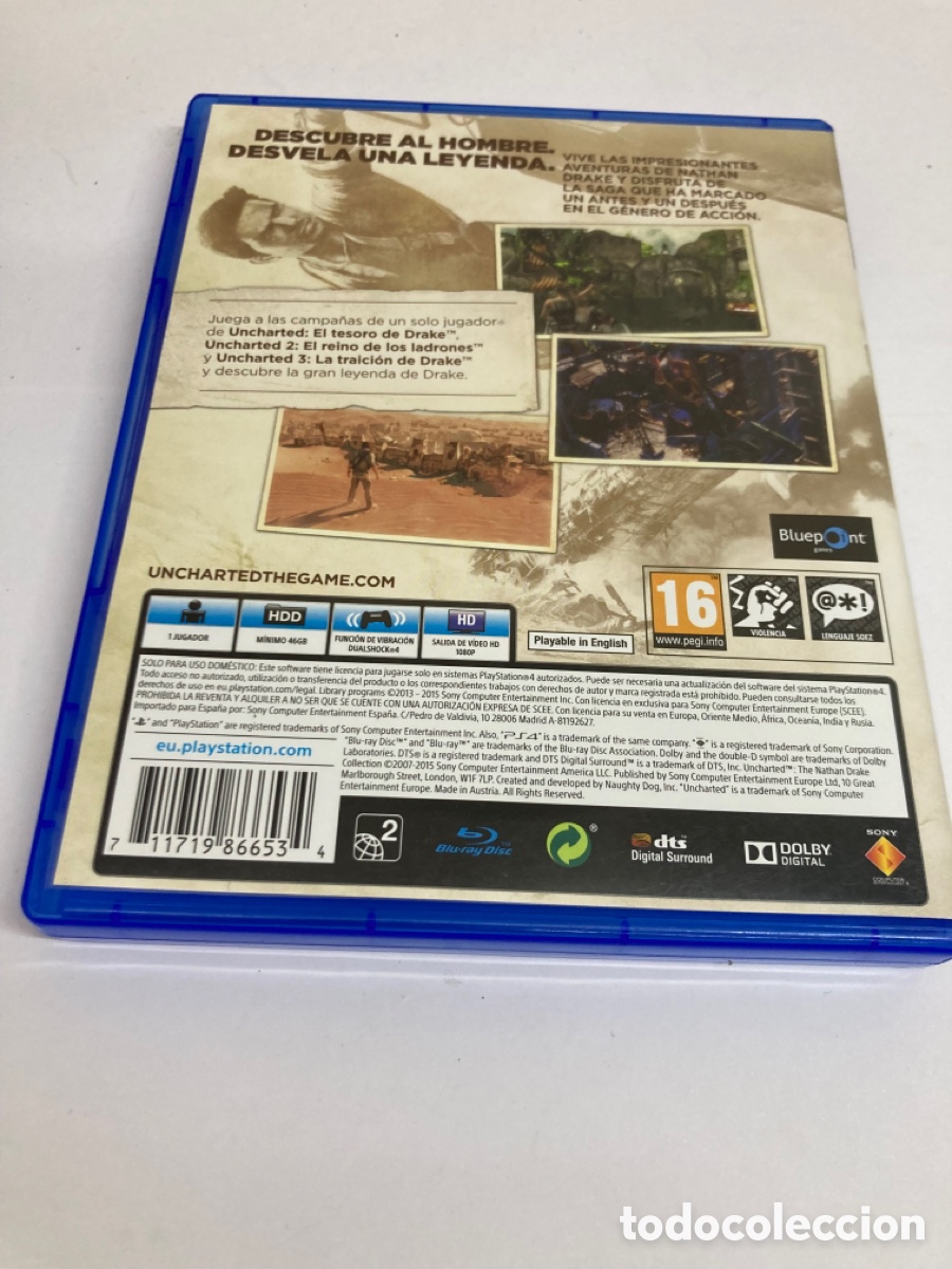 Videojuegos y consolas PS4 de segunda mano: Juego PS4 UNCHARTED - Foto 2