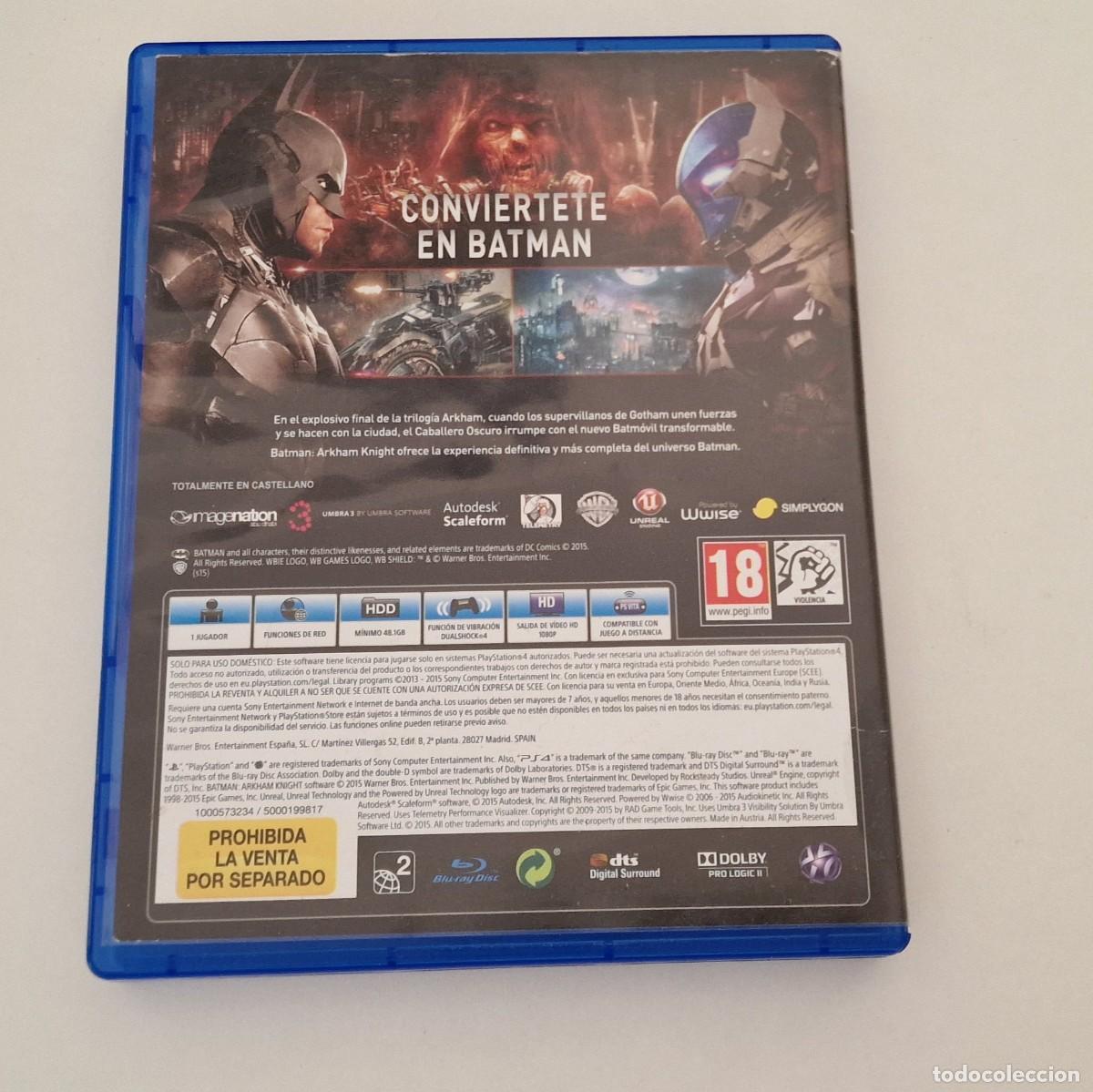 Videojuegos y consolas PS4 de segunda mano: Batman: Arkham Knight PS4 - Foto 2