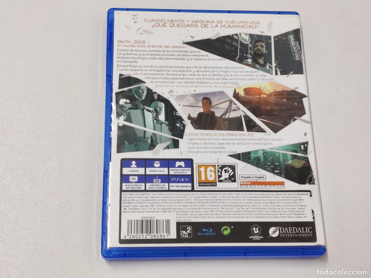 Videojuegos y consolas PS4 de segunda mano: STATE OF MIND . Playstation 4 - Foto 3