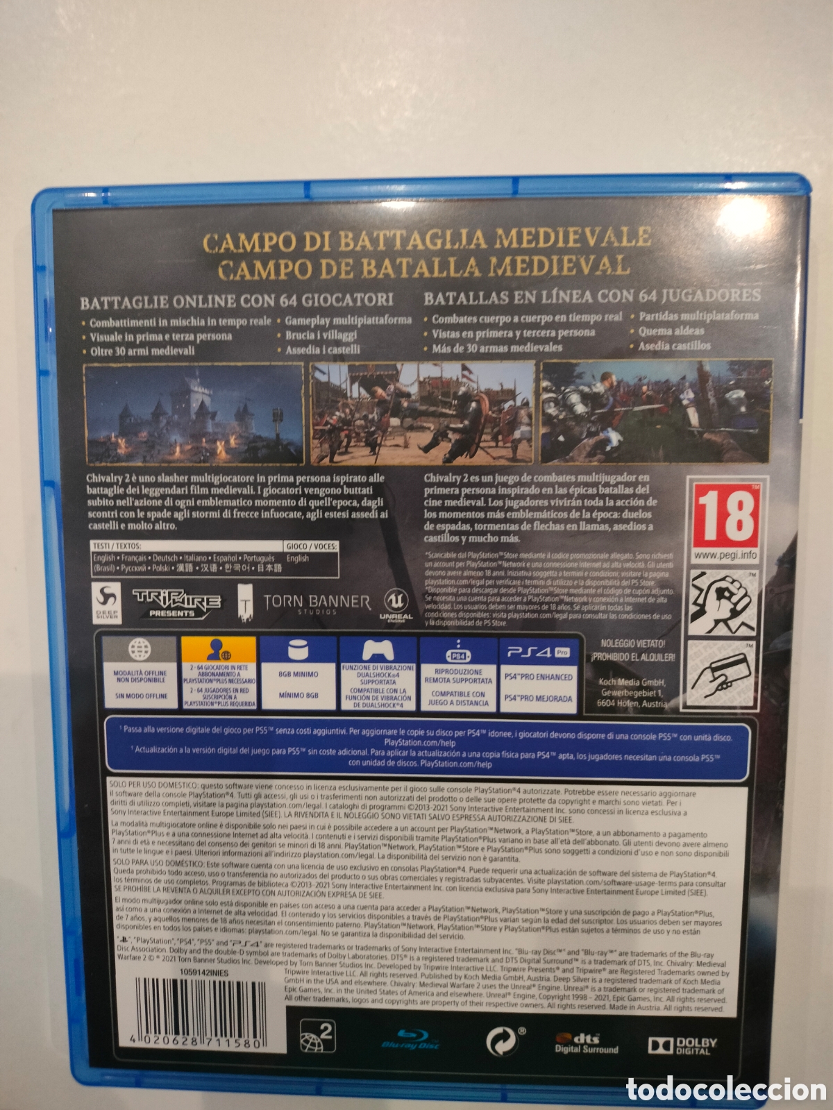 Videojuegos y consolas PS4 de segunda mano: Juego PS4 Chivalry II. PlayStation - Foto 2