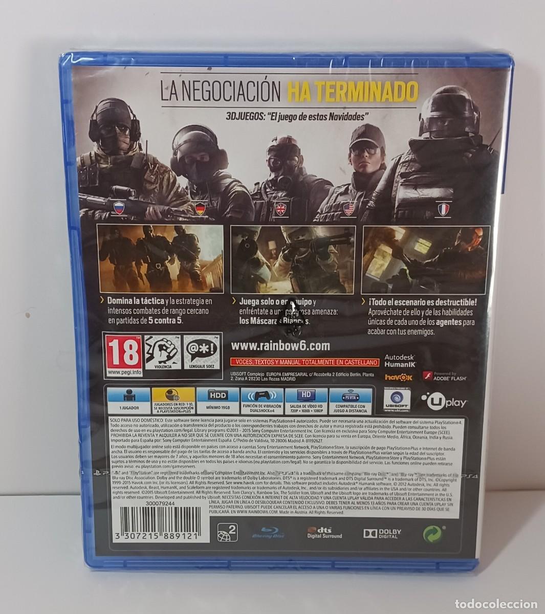 Videojuegos y consolas PS4 de segunda mano: RAINBOW SIX SIEGE PS4 ESPA&Ntilde;OL PRECINTADO - Foto 2