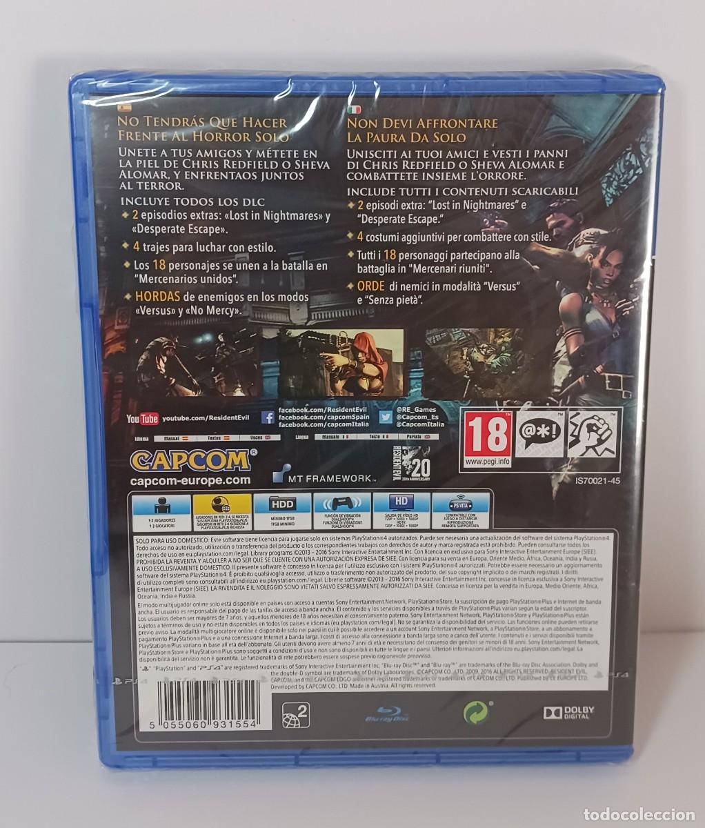 Videojuegos y consolas PS4 de segunda mano: RESIDENT EVIL 5 PS4 PRECINTADO - Foto 2