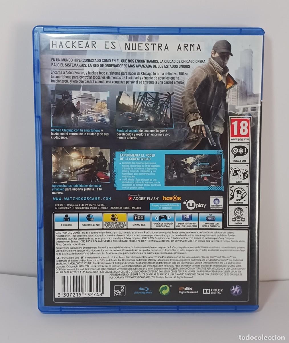 Videojuegos y consolas PS4 de segunda mano: WATCHDOGS PS4 PAL ESPA&Ntilde;A - Foto 2