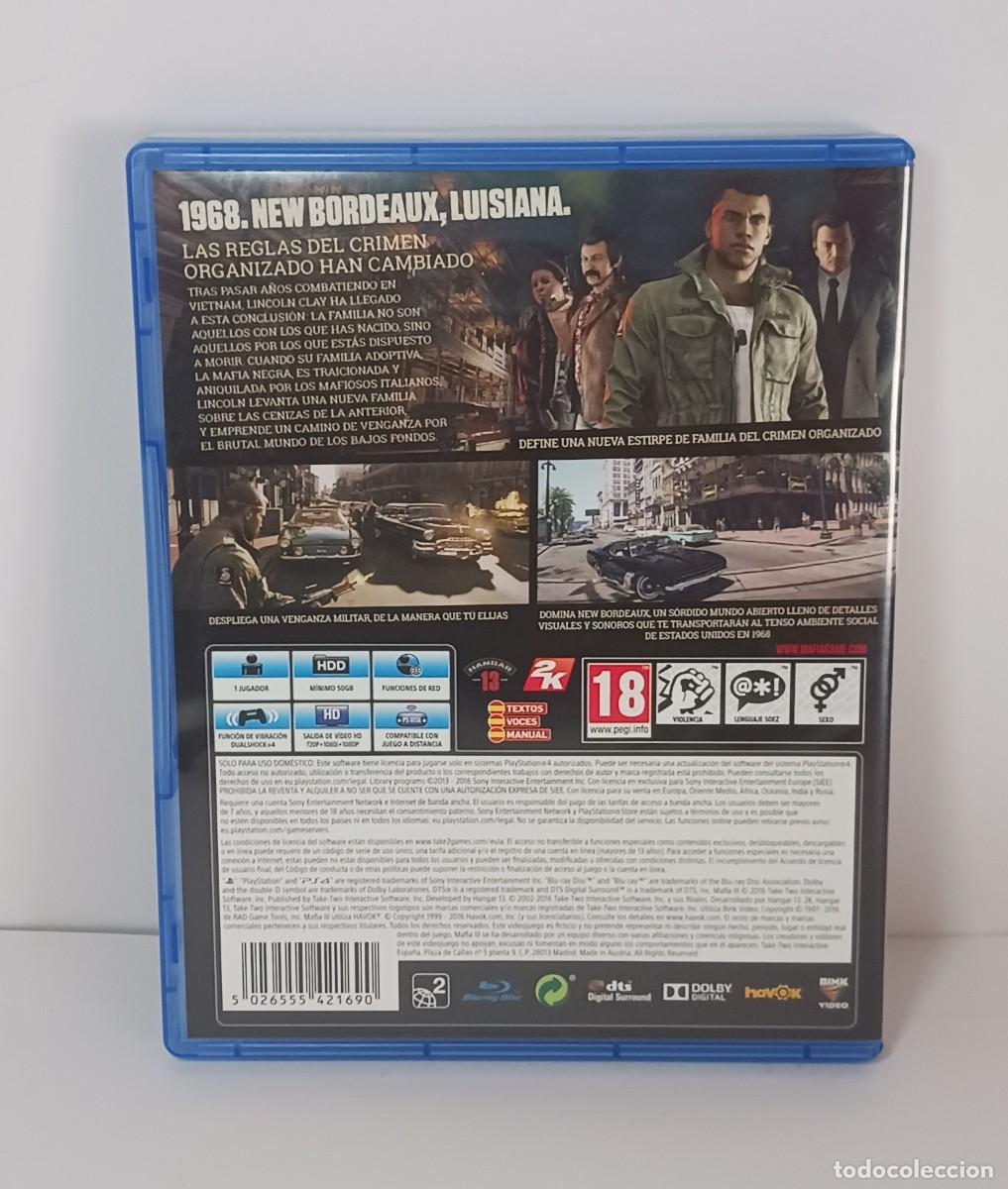 Videojuegos y consolas PS4 de segunda mano: MAFIA III PS4 PAL ESPA&Ntilde;A COMPLETO - Foto 2