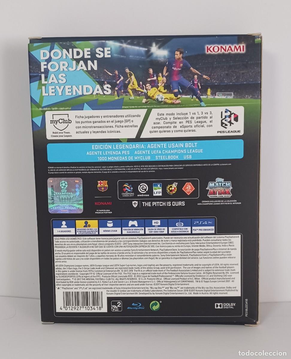 Videojuegos y consolas PS4 de segunda mano: PRO EVOLUTION SOCCER 2018 ED. LEGENDARIA PS4 - Foto 3