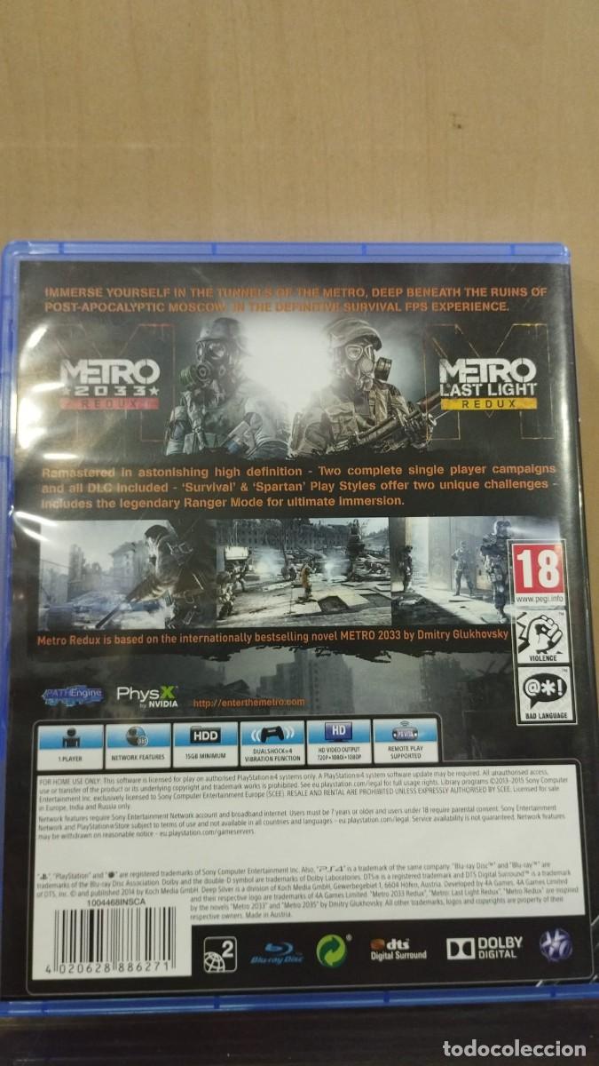Videojuegos y consolas PS4 de segunda mano: Metro Redux - PlayStation 4 - Foto 3
