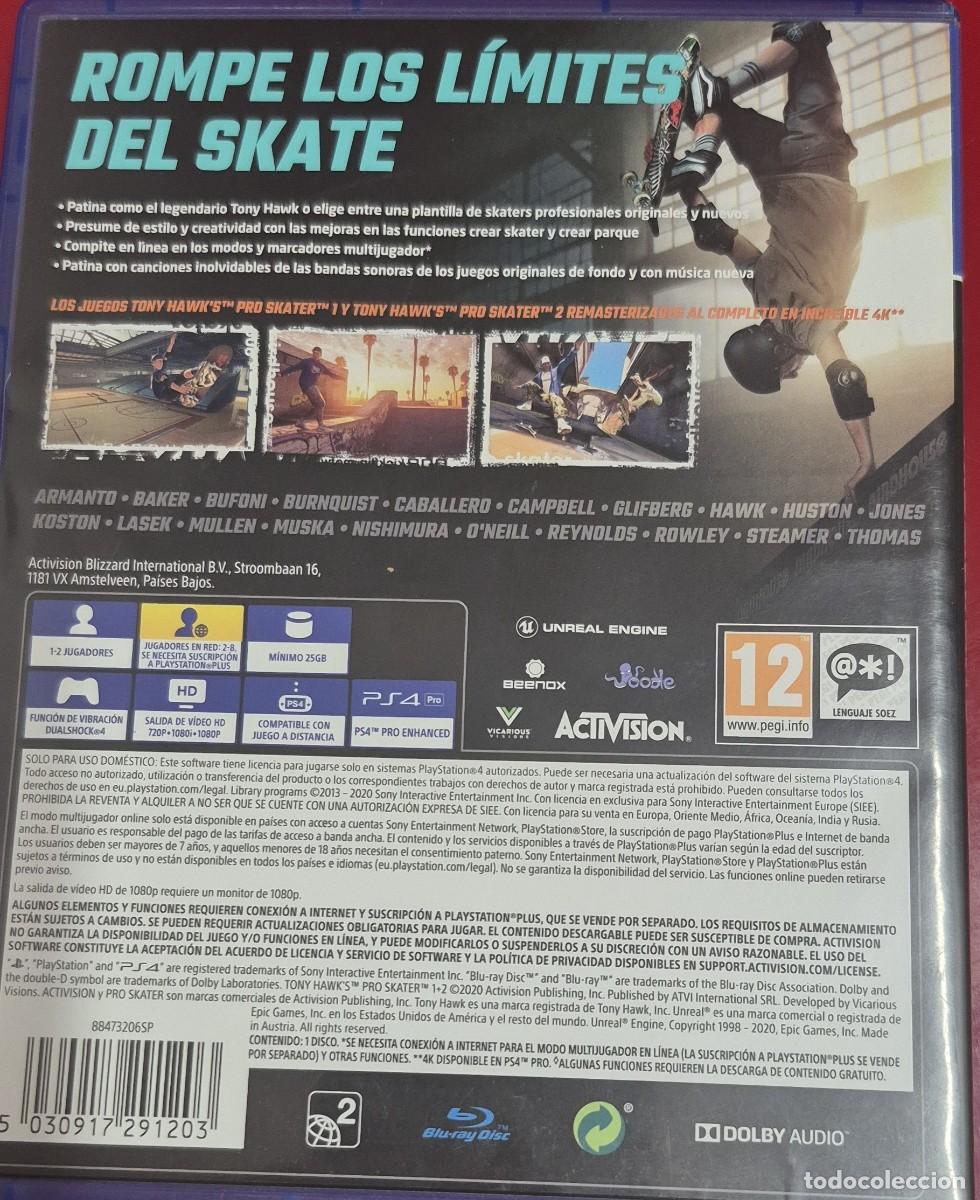 Videojuegos y consolas PS4 de segunda mano: PS4 Tony Hawks Pro Skater 1+2 - Foto 2