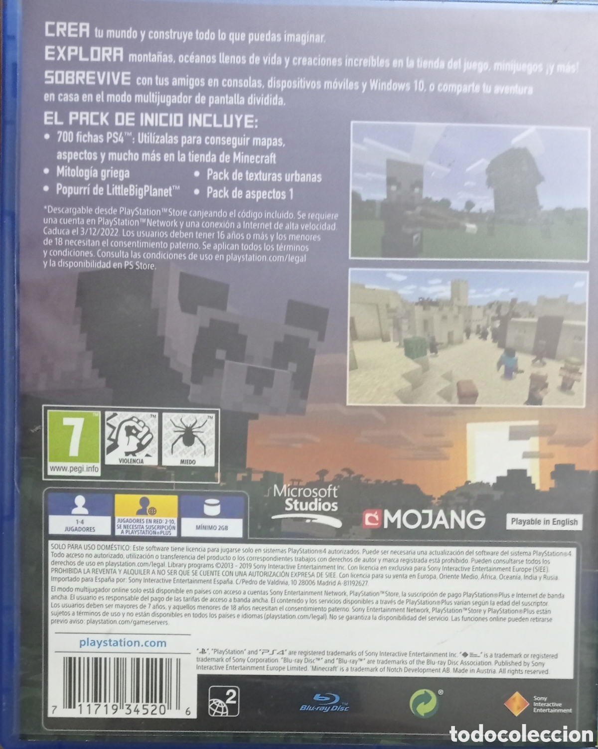 Videojuegos y consolas PS4 de segunda mano: Minecraft: Crea, Explora y sobrevive - Foto 2