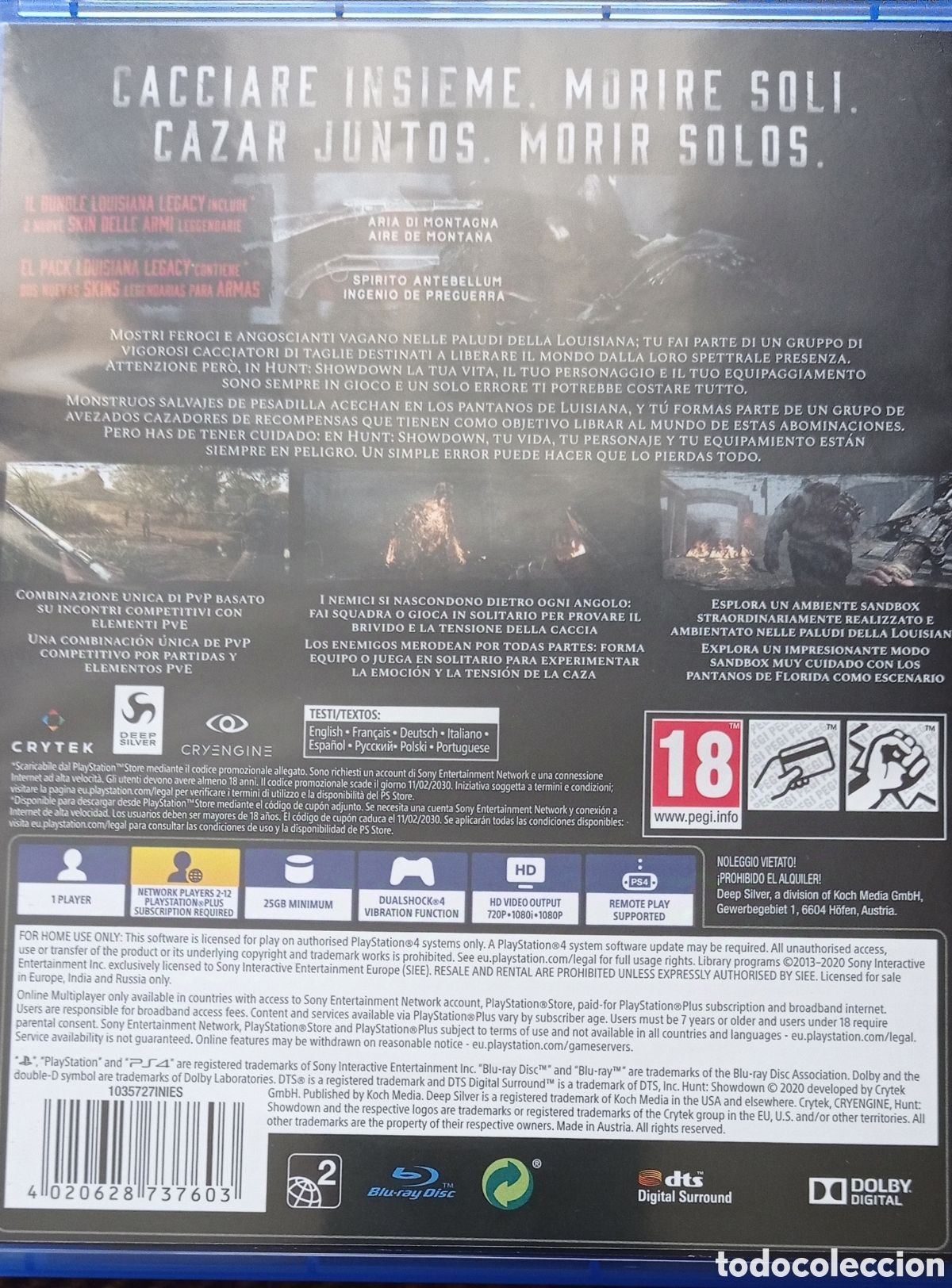 Videojuegos y consolas PS4 de segunda mano: Hunt: Showdown PS4 (codigo sin usar en el interior) - Foto 2