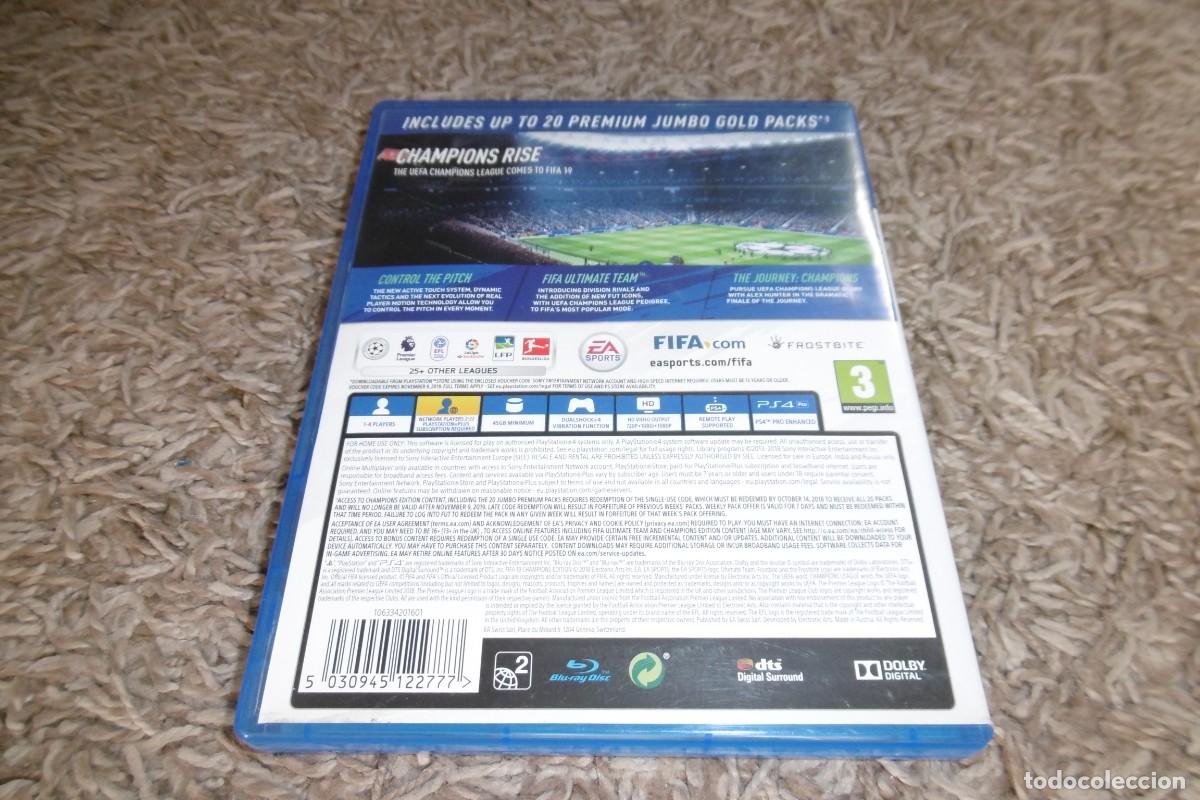 Videojuegos y consolas PS4 de segunda mano: PS4 PLAYSTATION FIFA 19. ESPA&Ntilde;OL. - Foto 3