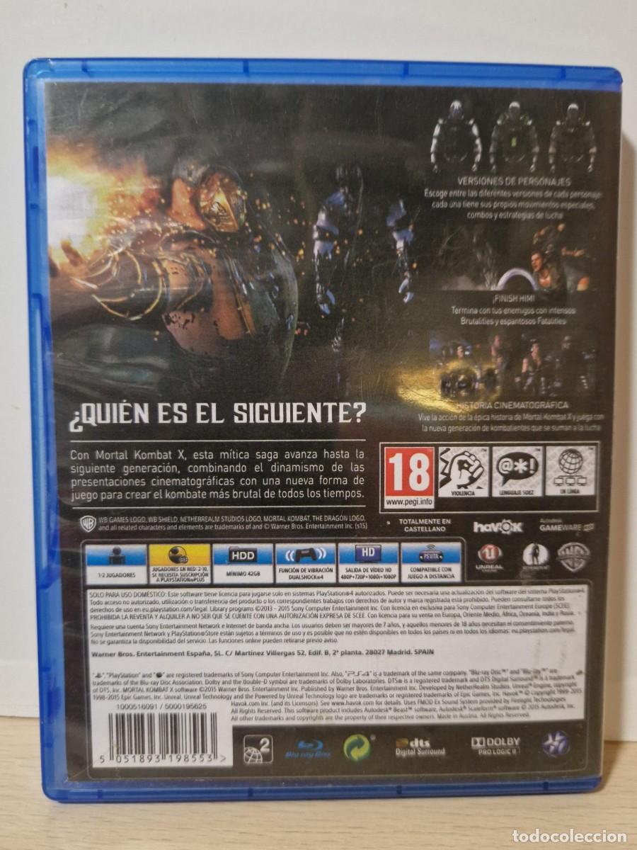 Videojuegos y consolas PS4 de segunda mano: Mortal Kombat X PS4 seminuevo - Foto 2