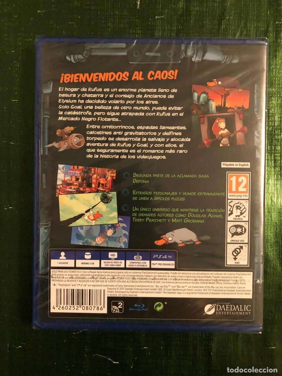 Videojuegos y consolas PS4 de segunda mano: Caos en Deponia PS4 Pal/Espa&ntilde;a Precintado!!! - Foto 2