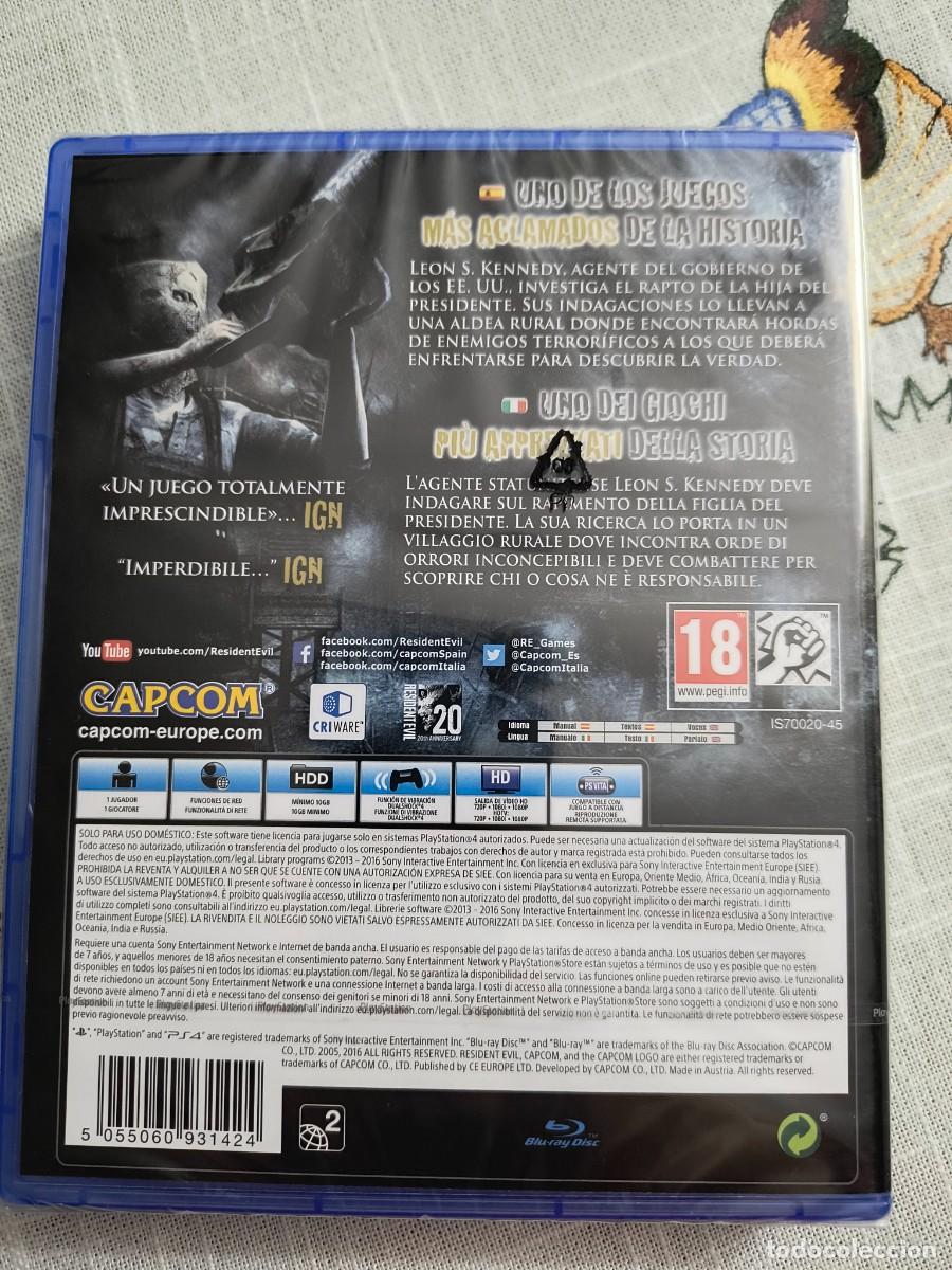 Videojuegos y consolas PS4 de segunda mano: VIDEOJUEGO PS4 - RESIDENT EVIL 4 / A ESTRENAR - Foto 2