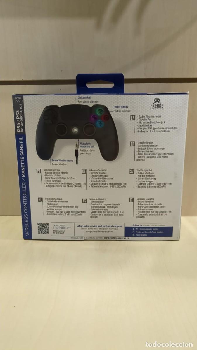 Videojuegos y consolas PS4 de segunda mano: Freaks and Geeks - Mando Sin hilo PS4 LED (Negro) - Foto 2