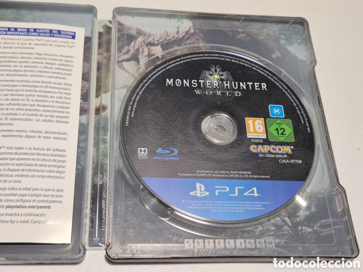 Videojuegos y consolas PS4 de segunda mano: MONSTER HUNTER WORLD STEELBOOK - Foto 8