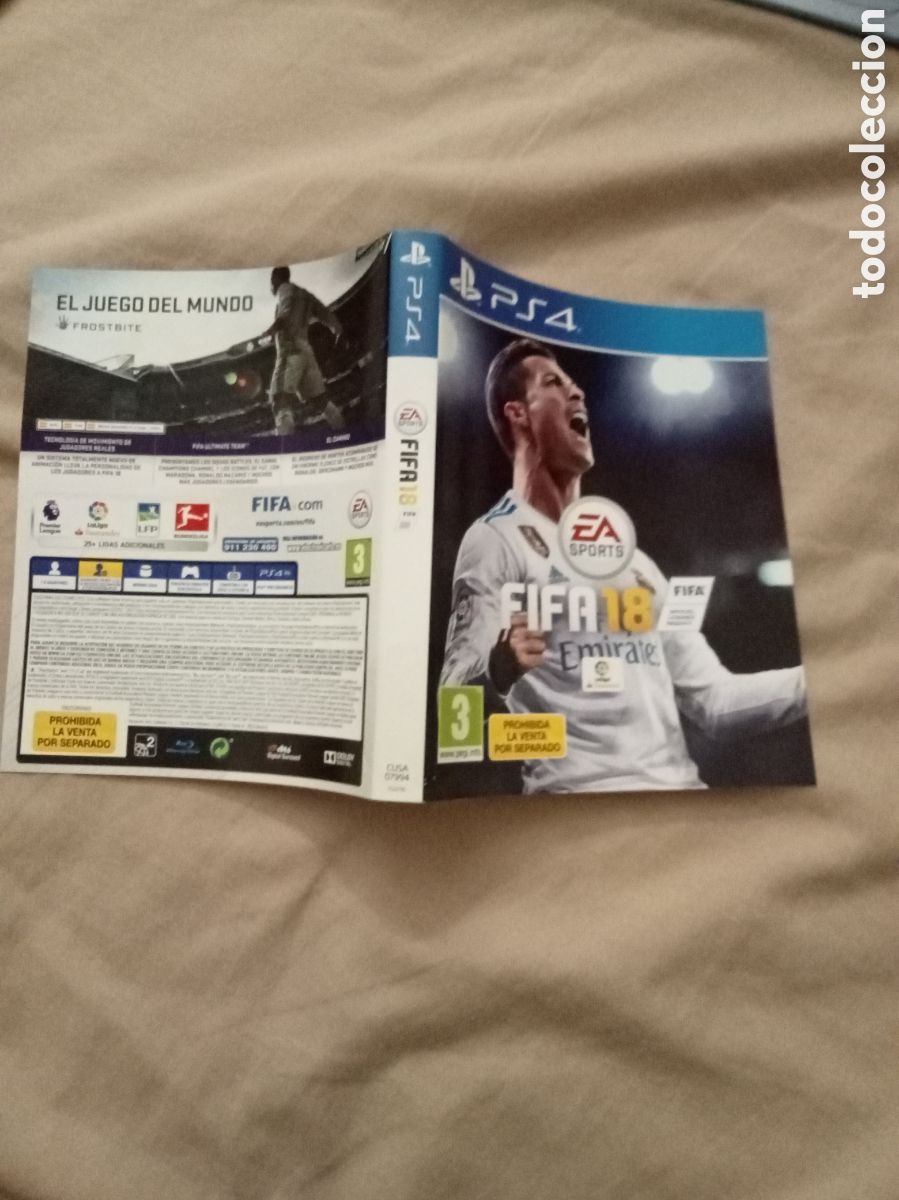 Videojuegos y consolas PS4 de segunda mano: PORTADA ORIGINAL FIFA 18 PS4 - Foto 1