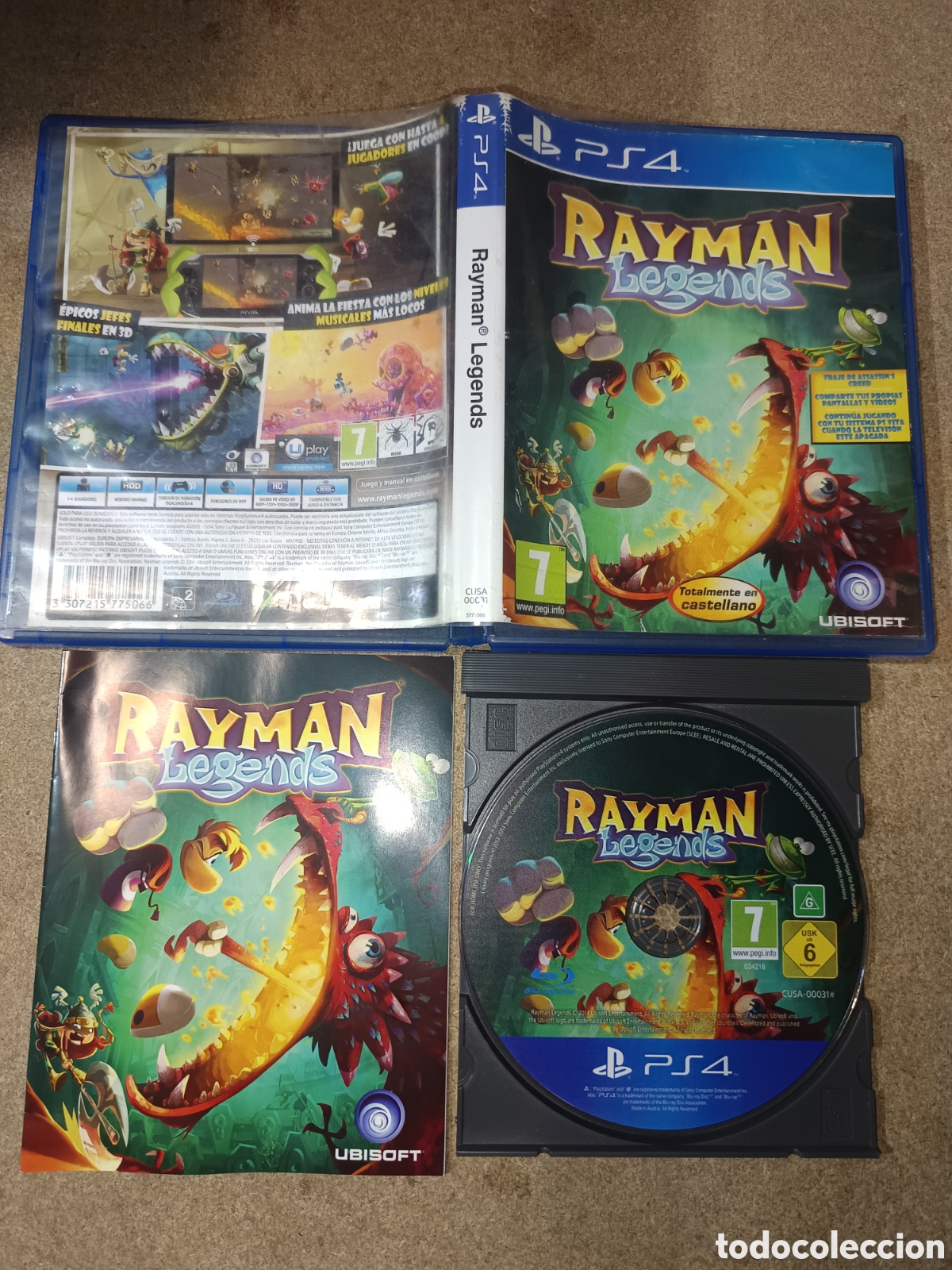 Videojuegos y consolas PS4 de segunda mano: PS4 RAYMAN LEGENDS PAL ESP COMPLETO - Foto 1