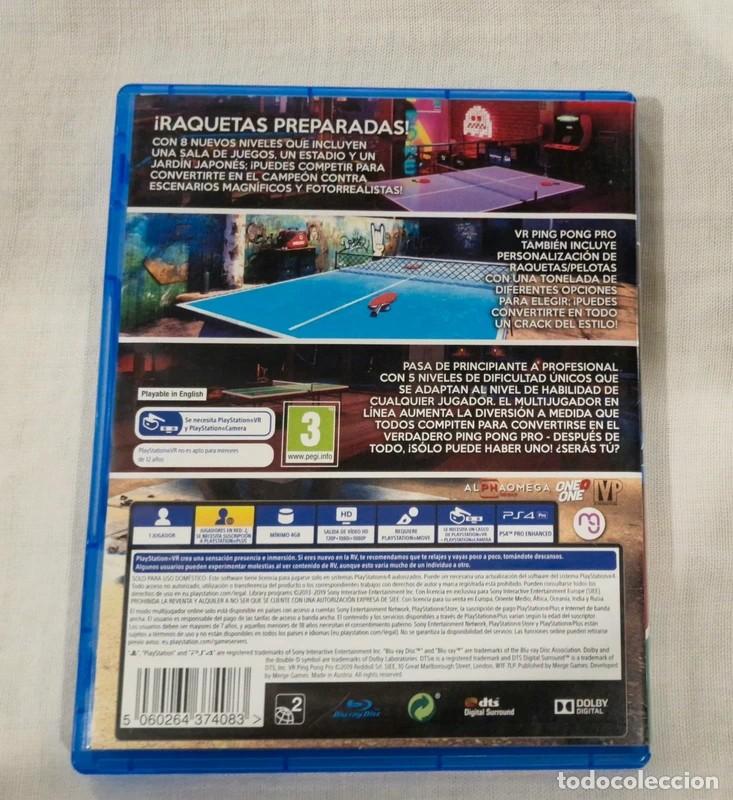 Videojuegos y consolas PS4 de segunda mano: Ping Pong Pro VR Ps4 - Foto 2