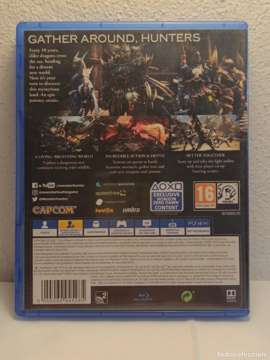 Videojuegos y consolas PS4 de segunda mano: Monster Hunter World ps4 Pal - Foto 5