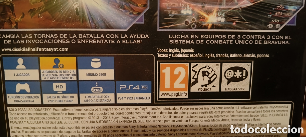 Videojuegos y consolas PS4 de segunda mano: Dissidia Final Fantasy PS4 - Foto 3