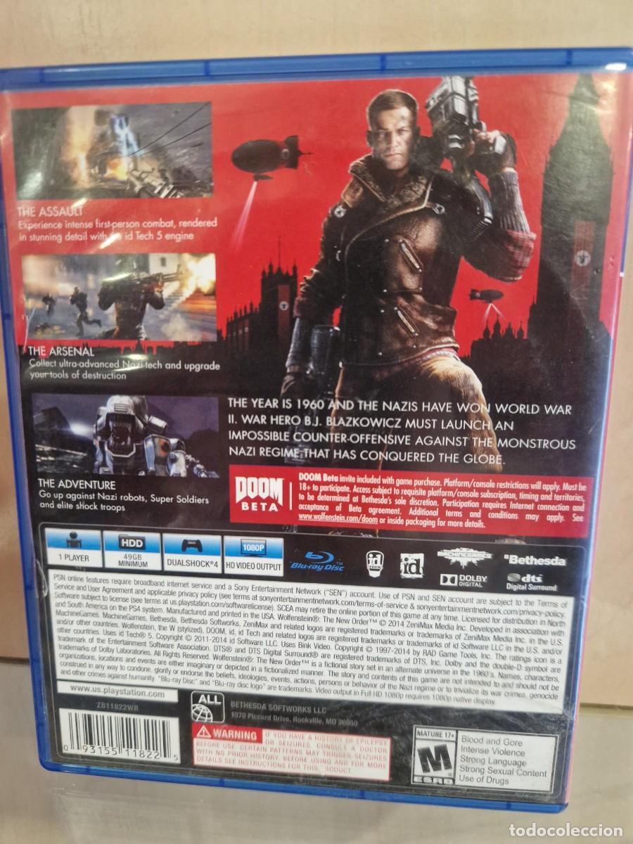 Videojuegos y consolas PS4 de segunda mano: Wolfenstein: The New Order [PS4] NO CASTELLANO - Foto 2