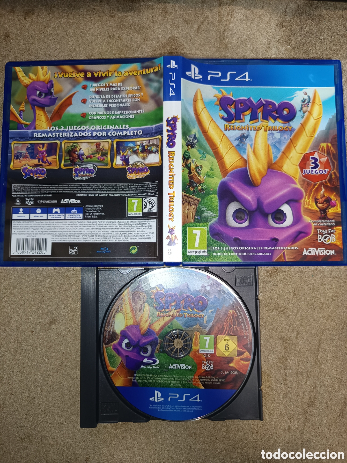 Videojuegos y consolas PS4 de segunda mano: PS4 SPYRO REIGNITED TRILOGY PAL ESP COMPLETO - Foto 1