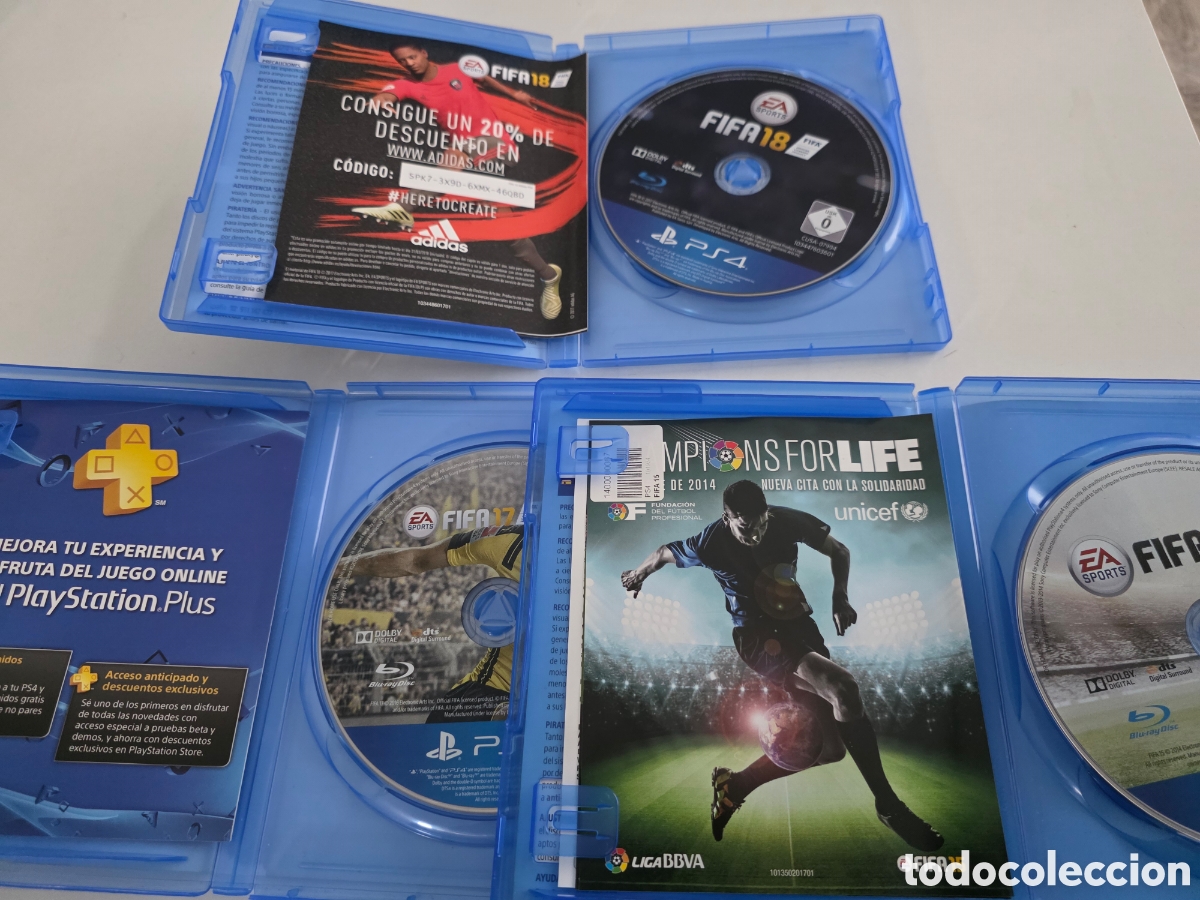 Videojuegos y consolas PS4 de segunda mano: lote fifa ps4 15 17 18 completos - Foto 5