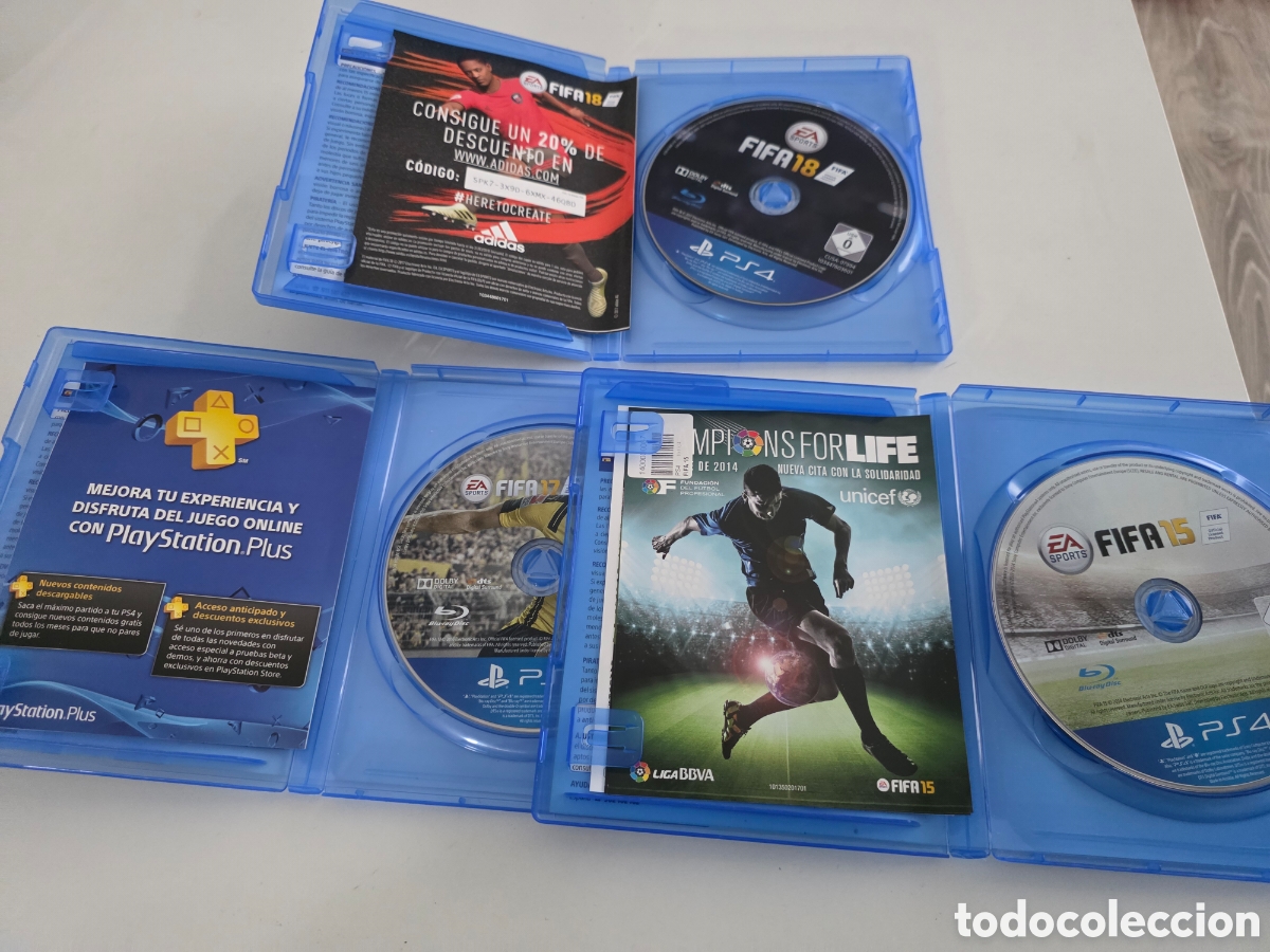 Videojuegos y consolas PS4 de segunda mano: lote fifa ps4 15 17 18 completos - Foto 7