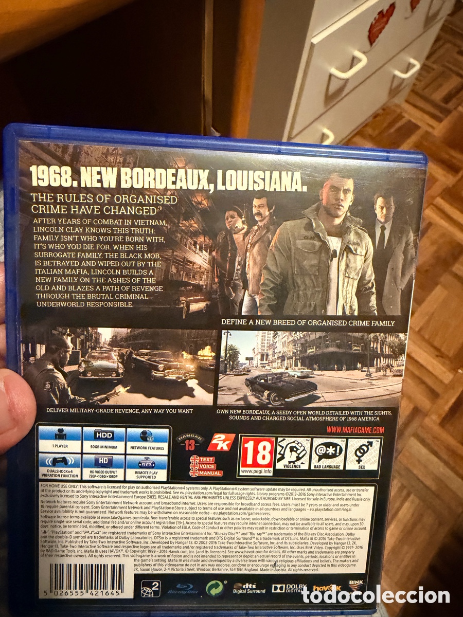 Videojuegos y consolas PS4 de segunda mano: Mafia 3 v&iacute;deo juego play 4 - Foto 2