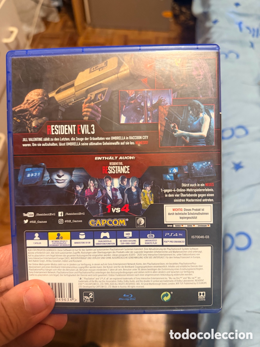 Videojuegos y consolas PS4 de segunda mano: Resident evil 3videojuego genial ps4 - Foto 2