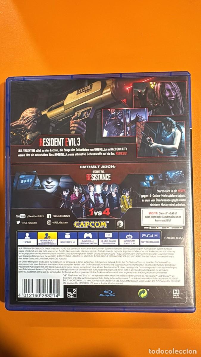 Videojuegos y consolas PS4 de segunda mano: Resident Evil 3 Remake [PS4] IMPORTACI&Oacute;N - Foto 2