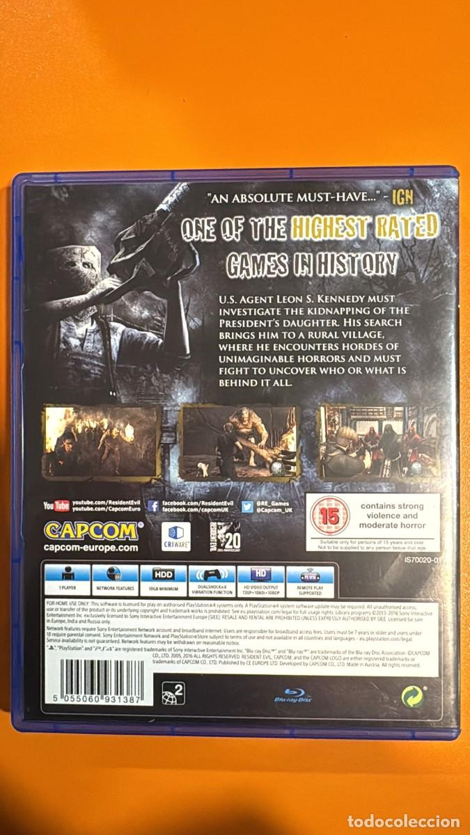 Videojuegos y consolas PS4 de segunda mano: Resident Evil 4 [PS4] IMPORTACI&Oacute;N - Foto 2
