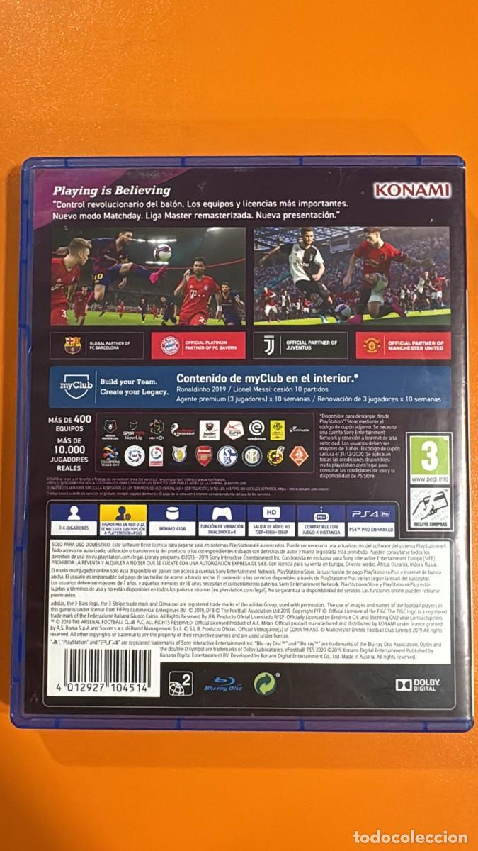 Videojuegos y consolas PS4 de segunda mano: eFootball PES 2020 - PS4 - Foto 2