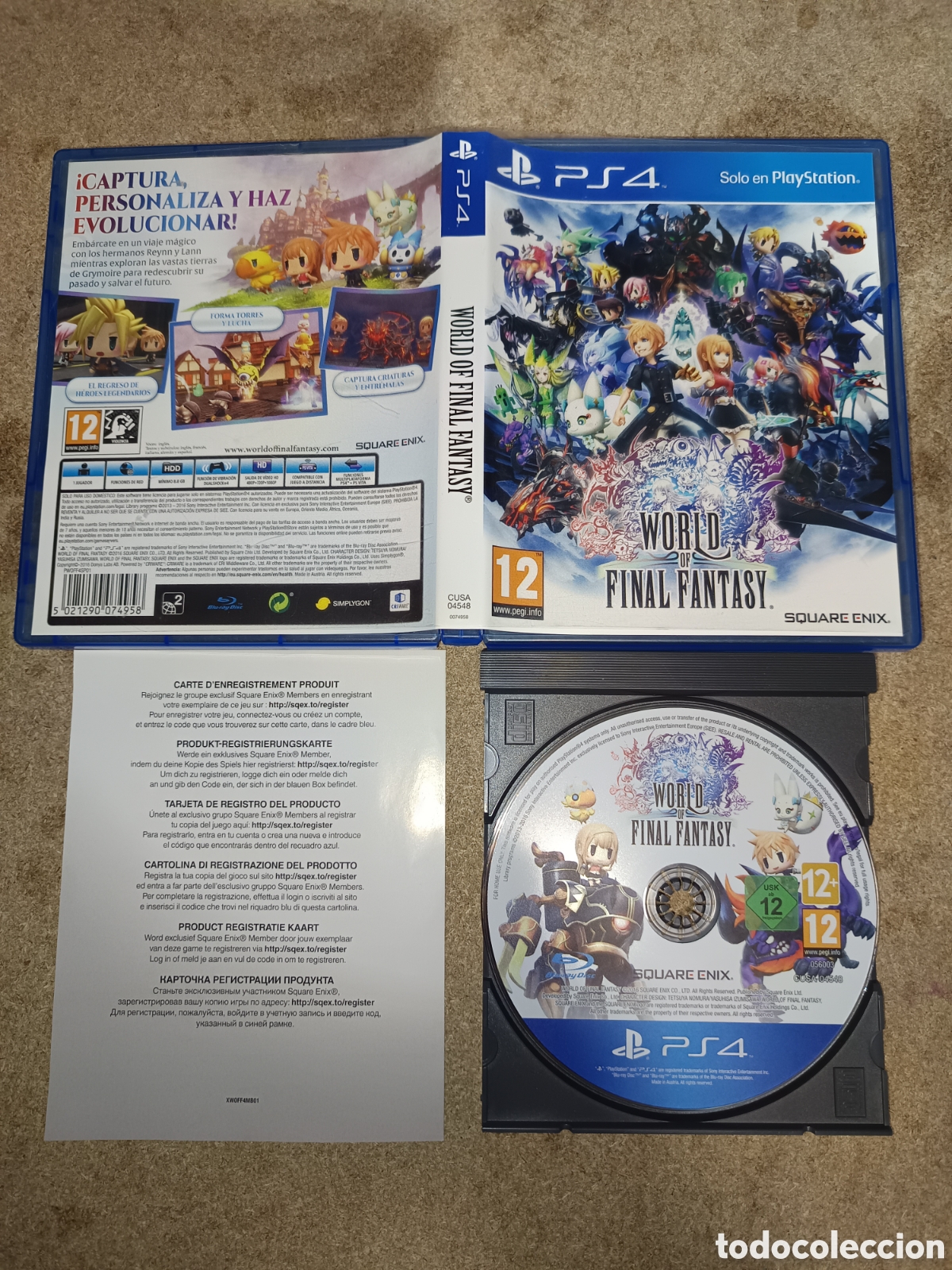 Videojuegos y Consolas PS4 de segunda mano: PS4 WORLD OF FINAL FANTASY PAL ESP COMPLETO