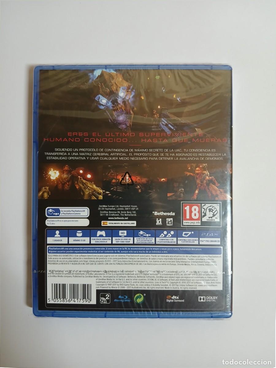Videojuegos y consolas PS4 de segunda mano: Doom VFR (nuevo, precintado, en espa&ntilde;ol, raro) - Foto 2