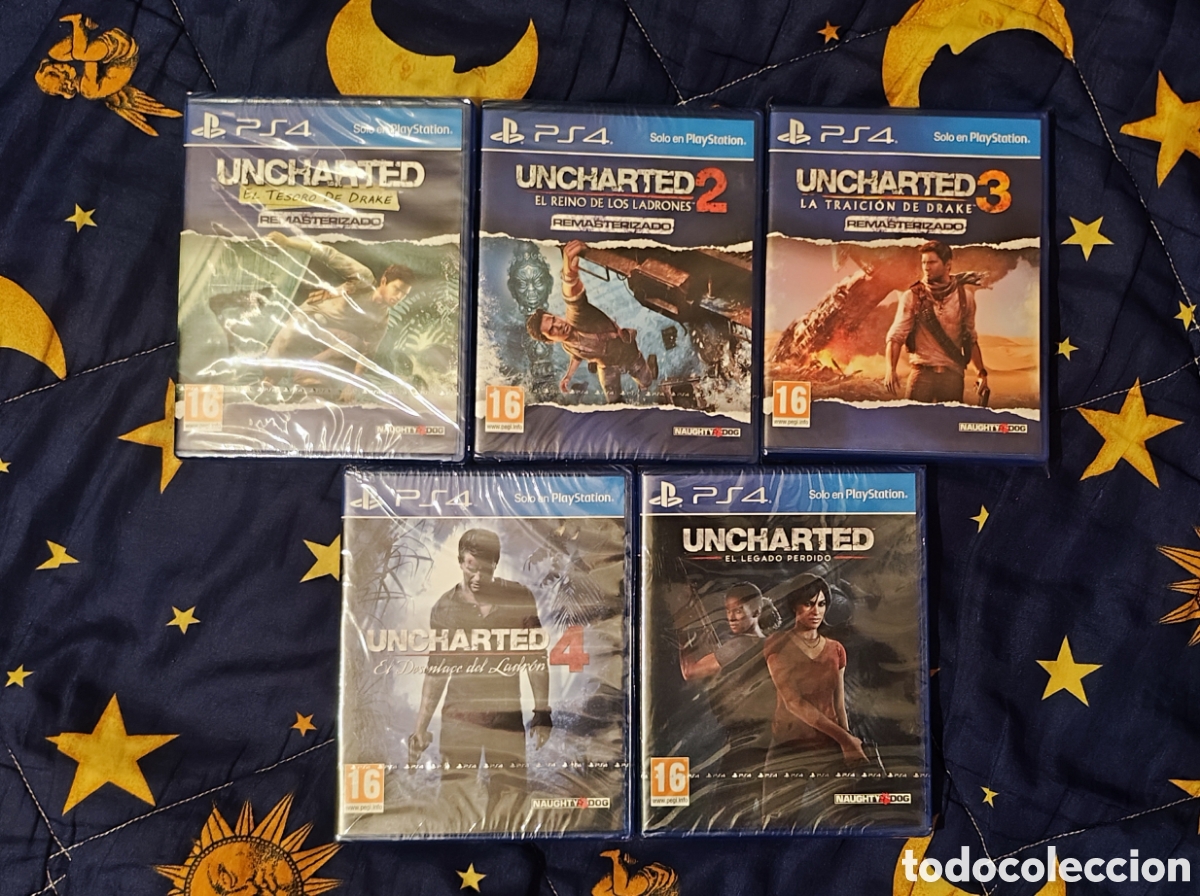 Videojuegos y Consolas PS4 de segunda mano: ⚫LIQUIDACI&Oacute;N⚫ COLECCI&Oacute;N UNCHARTED PS4 PLAYSTATION