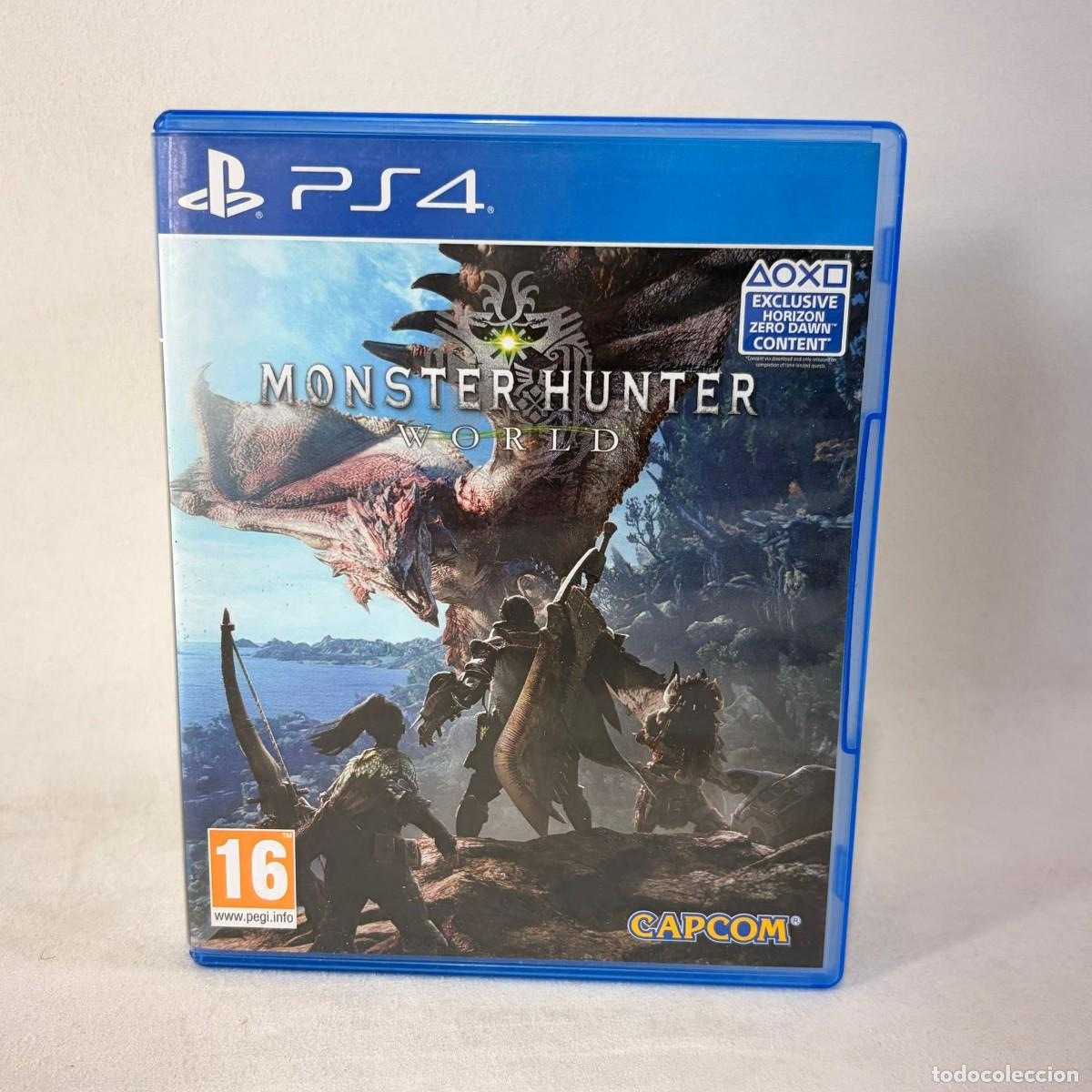 Videojuegos y Consolas PS4 de segunda mano: VIDEOJUEGO PLAYSTATION 4 - PS4 - MONSTER HUNTER WORLD + CAJA