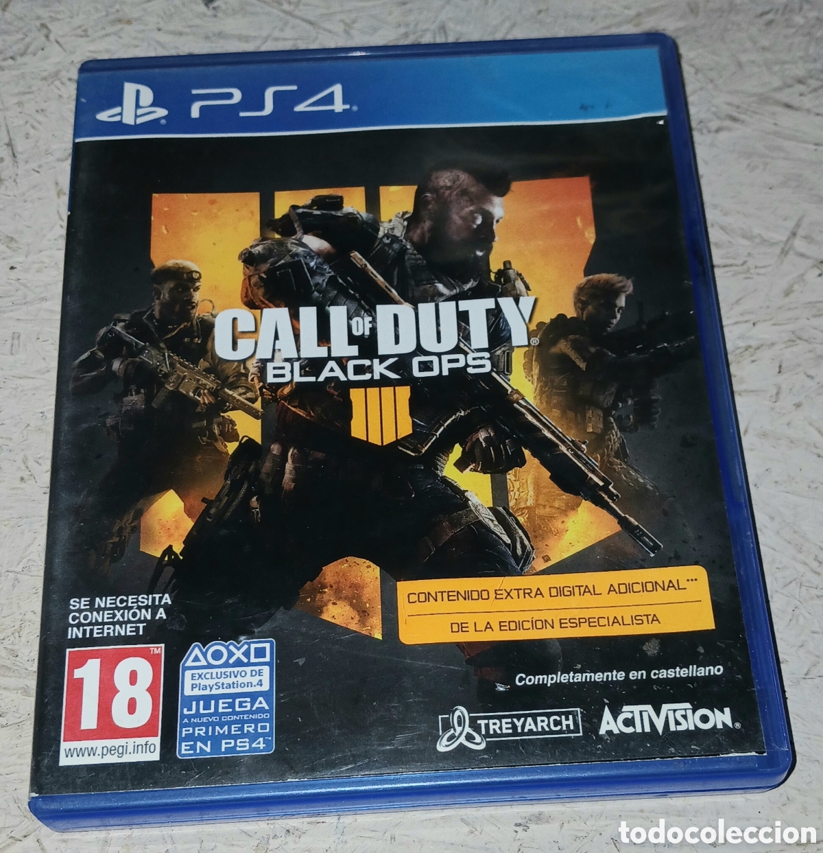 Videojuegos y Consolas PS4 de segunda mano: Caja y Car&aacute;tula Call of Duty Black Ops 4 PS4 - Sin Juego
