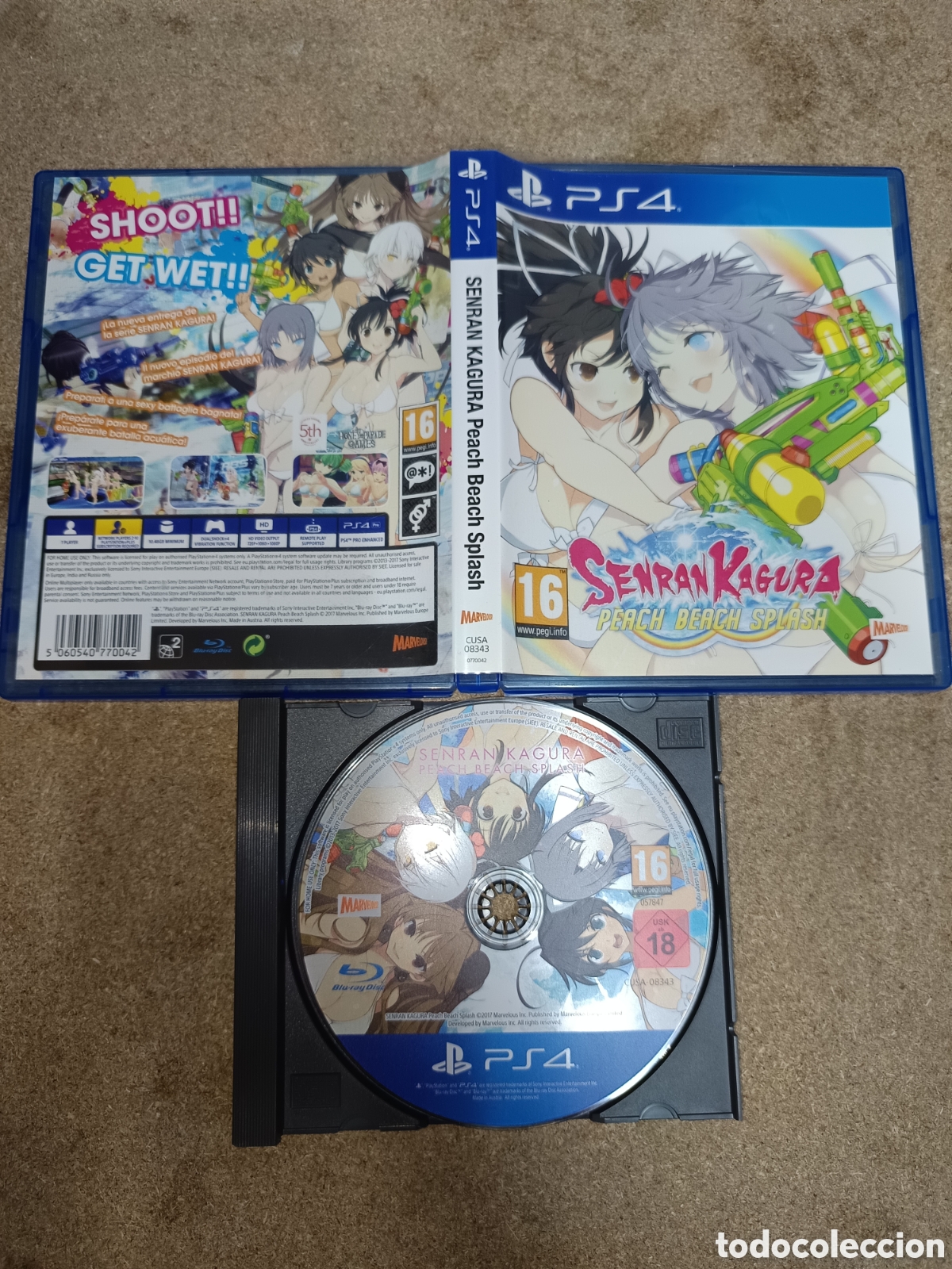 Videojuegos y Consolas PS4 de segunda mano: PS4 SENRAN KAGURA PEACH BEACH SPLASH PAL ESP COMPLETO