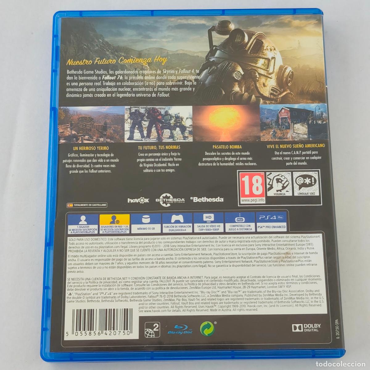 Videojuegos y consolas PS4 de segunda mano: Fallout 76, para Sony Playstation 4 / PS4 , - Foto 2