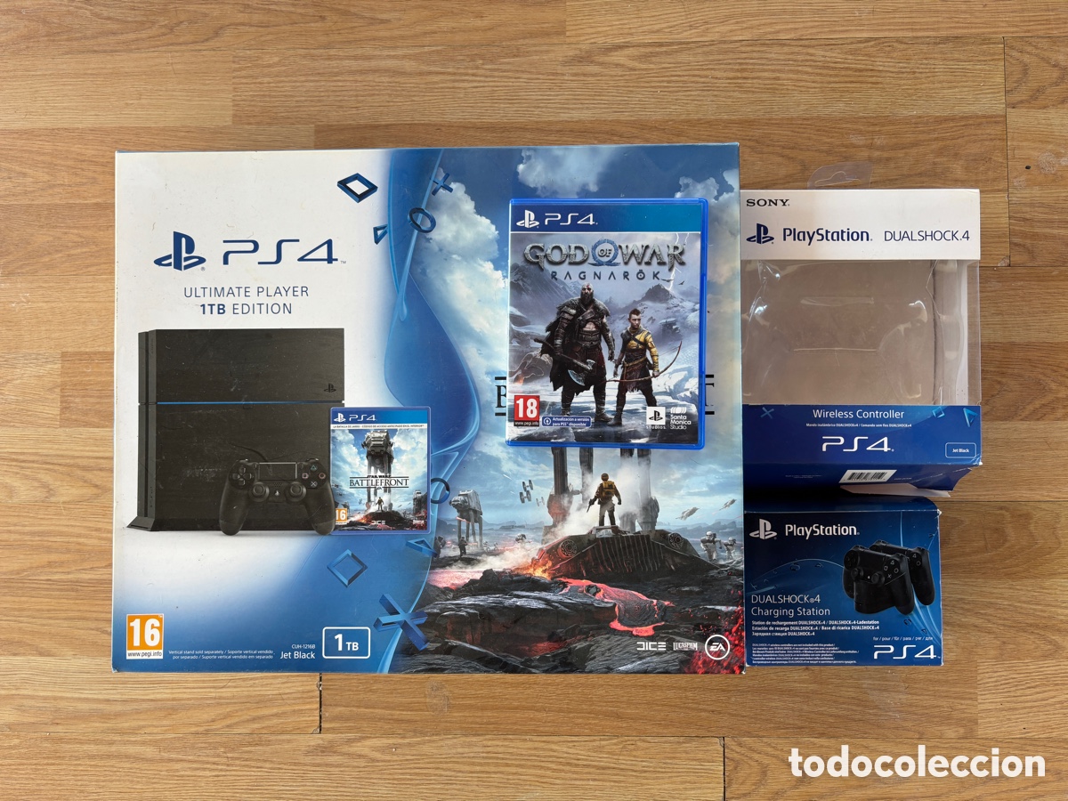 Videojuegos y Consolas PS4 de segunda mano: PS4 1TB + Accesorios + God Of War Ragnarok
