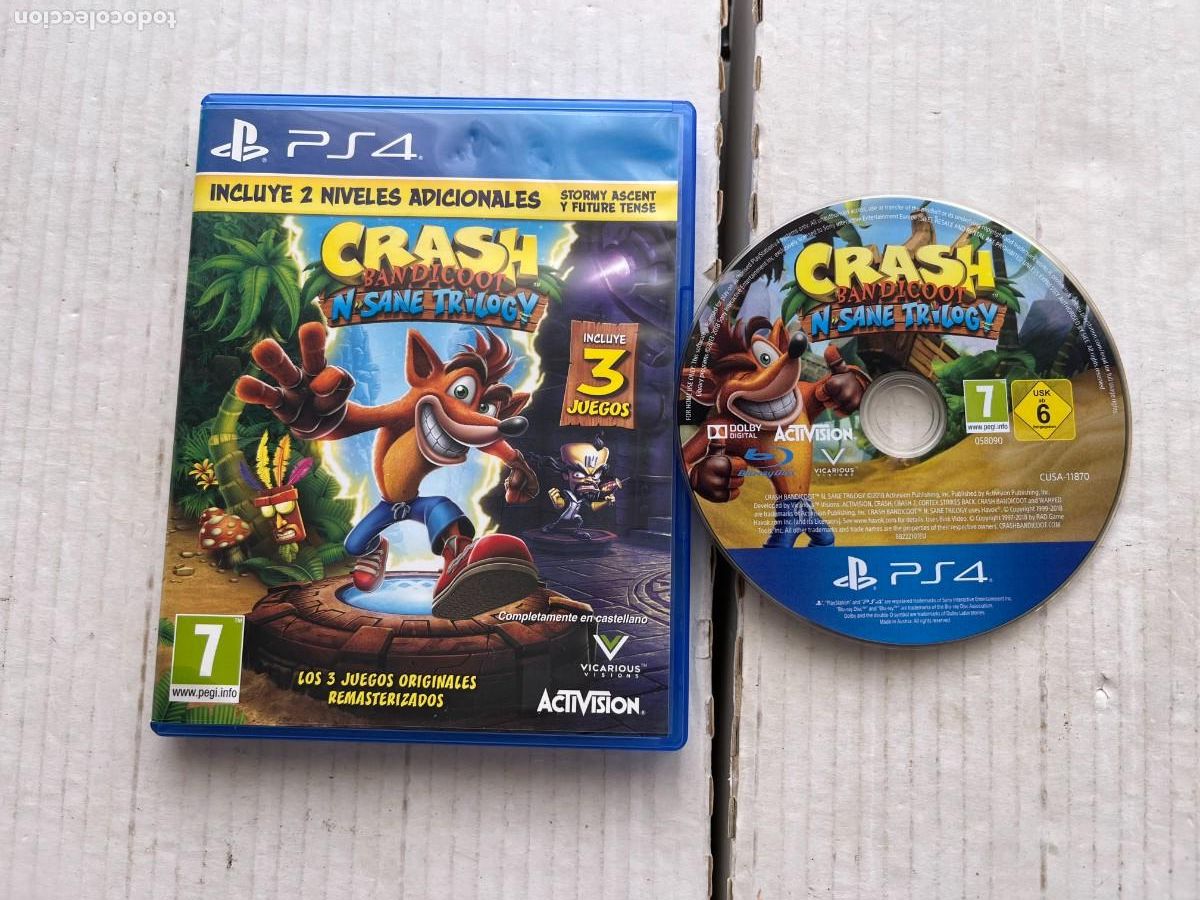 Videojuegos y Consolas PS4 de segunda mano: CRASH BANDICOOT INSANE TRILOGY N SANE 3 JUEGOS EN 1 . PS4 PLAYSTATION 4 PLAY STATION KREATEN